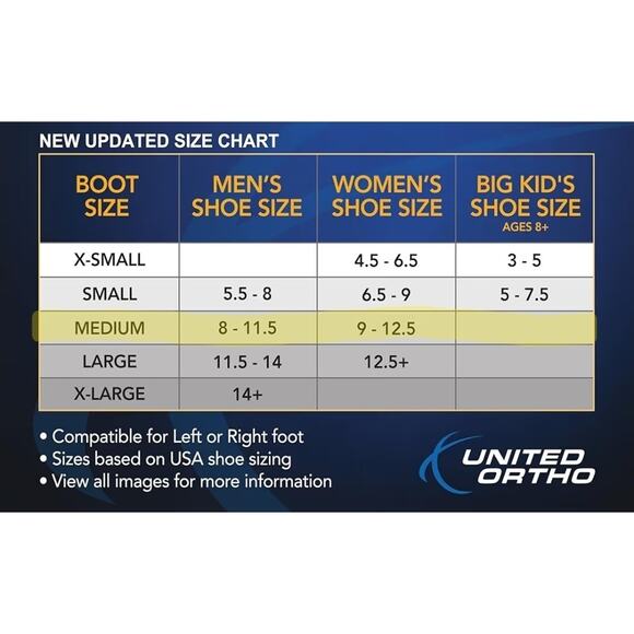 United Ortho Air Cam Walker Fracture Boot, Medium Black, Sprain, Post-Op, Rocker - Picture 3 of 6